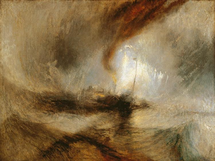 J.M.W. Turner Snow Storm-Steam Boat off a Harbour's Mouth making signals in shallow Water,and going by the Lead. (mk09 Spain oil painting art